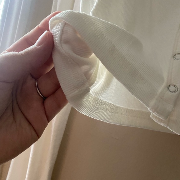 Dazy, Size XL, All White Button Up Long Sleeve - Picture 6 of 7